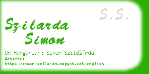 szilarda simon business card